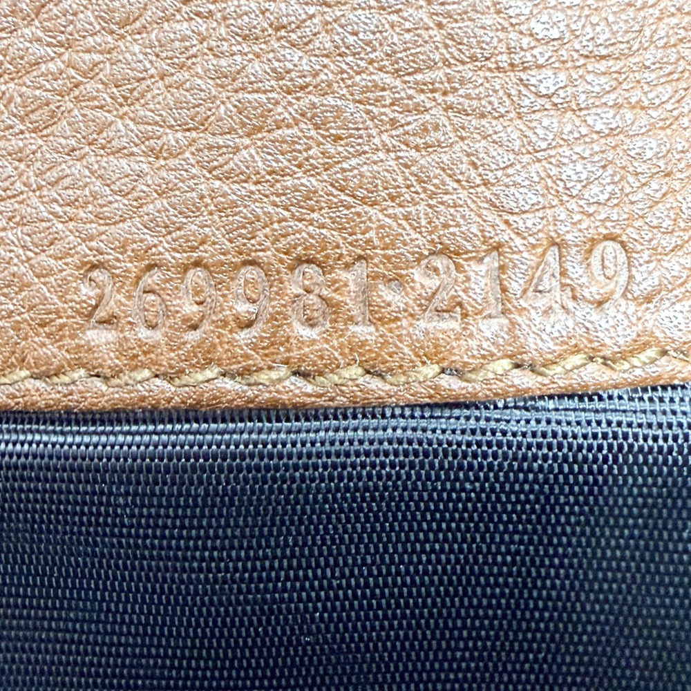 Gucci GG Canvas Tassel Wallet Brown Leather Bamboo Continental - Picture 3 of 6